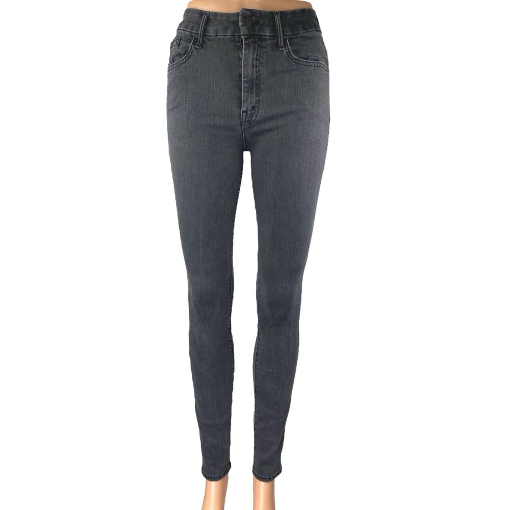 Mother Women's Black Gray High Waisted Looker Skinny Denim Jeans Pants Size 27
